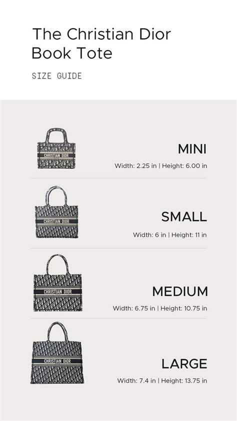 christian dior size guide|Dior book tote sizes.